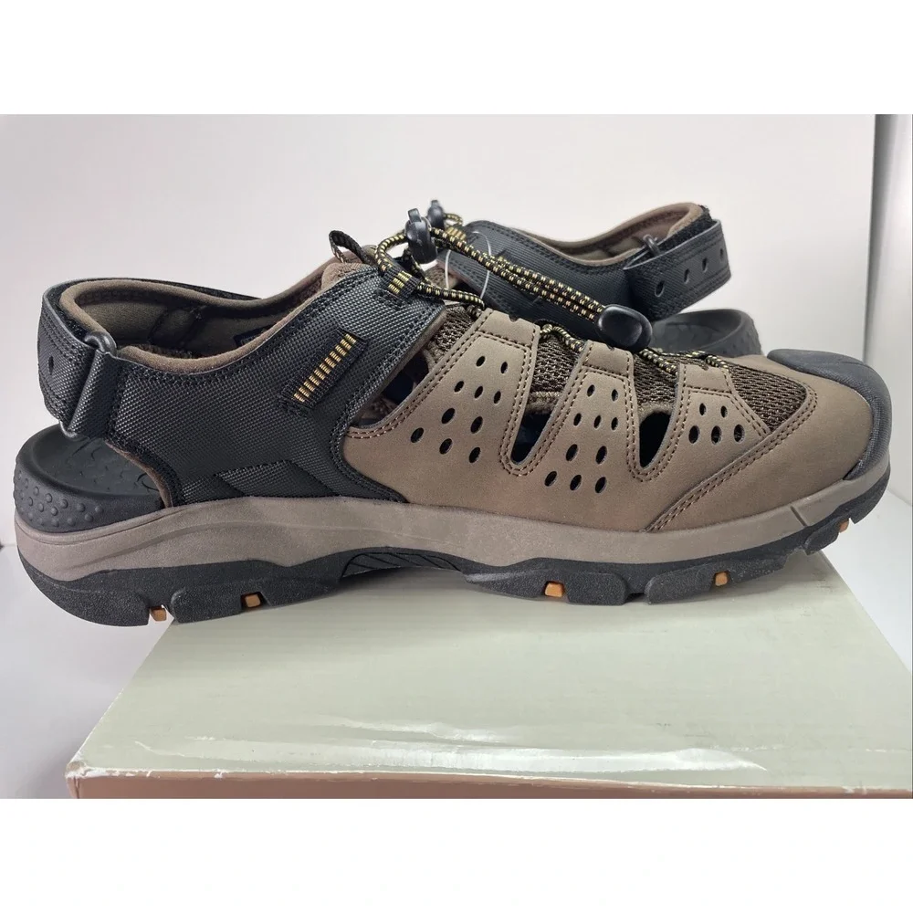 Skechers Sandals Vegan Tresmen Menard Relaxed Fit Luxe Foam Hiking Shoes Mens 12